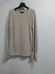 Banana Republic(バナナリパブリック) 金と銀を混ぜたもの ウールニット フリルヘムスリーブ 55 まで