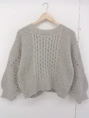 ◇ SENSE OF PLACE by URBAN RESEARCH ケーブルニット 長袖 セーター サイズF グレー レディース  【中古】 【1204050006077】