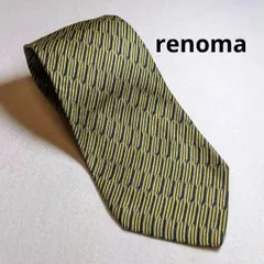 1:ネクタイ renoma 10㎝ ゴールド・ネイビー A 025 ◆