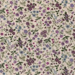コットンこばやし　綿麻シーチングプリント（綿85％　麻15％）112cm巾x100cm　ハンドメイド　チュニック　ブラウス