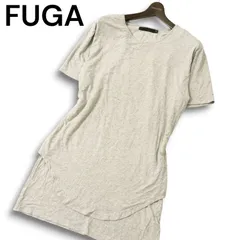 FUGA フーガ 春夏レイヤード風★ 半袖 ロング丈 カットソー Tシャツ Sz.46 メンズ 灰 グレーのサムネイル