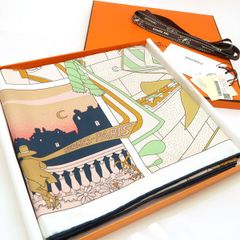 HERMES FACTORY ダブルフェイス カレ90 両面 903910S シルク 美品 新品同様 エルメス 箱付 ◆送料込◆質屋-10888