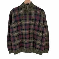 ローレンラルフローレン LAUREN RALPH LAUREN 90S 台湾製 タータンチェック ハーフジップ コットンニット メンズ import：M のサムネイル