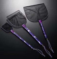 yamshinめだか選別網黒網３本セット 角型黒ベースタモS.M.Lサイズ＋丸型Sサイズ 4本セット めだか 紫