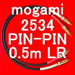 mogami 2534  w / Neutrik Gold Plated Connector RCA PIN ⇔ RCA PIN 0.5m LR Set