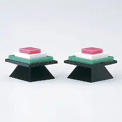 ミニチュア 菱台（ひしだい）1組 プラスチック製 高さ約3cm 菱餅 ひしもち ポスト投函