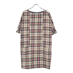 ザラベーシック チェック 5分袖 膝丈ワンピース S ホワイト系 ZARA BASIC レディース 古着 【240418】