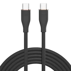 Type-C toType-C 充電 ケーブル 60W 1m 2m シリコン 絡まない 断線に強い 全4色 高速データ転送 480Mbps PD対応 USB-C USB cタイプ ソフト コード スマホ アンドロイド Android iPhone