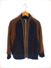 ズッカ ZUCCa 19AW 異素材切替 ダブルジップデザイン ジップアップアワードジャケット レディース JPN：M JPN：Mのサムネイル