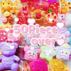 デコパーツ カボション ミニチュア 大量 まとめ売り 50Piece over【D】