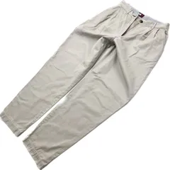 TOMMY HILFIGER ☆ チノパン コットン ワイド テーパード パンツ オフホワイト レディース 6 ストリート 古着 トミーヒルフィガー■JS708
