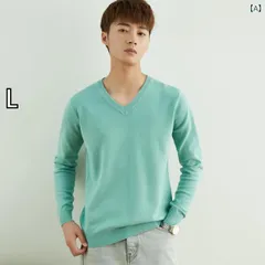 [L]メンズ  服  シンプル ファッション オシャレ 大人 かっこいい 大きいサイズ ストリート 紳士服 メンズ 秋　冬 セーター ラウンドネック レイヤリング Vネック ウール
