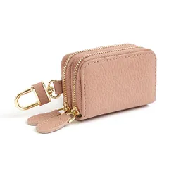 onecolor leaf キーケース メンズ レディース コンパクト おしゃれ シンプル 本革 レザー カラビナ スマートキー 車 鍵 (ピンク) [ピンク]