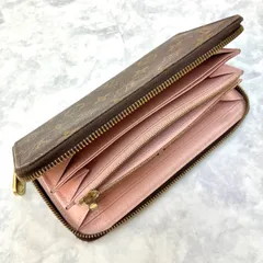 【美品⭐️LOUIS VUITTON ルイ・ヴィトン】  ジッピー・ウォレット　 ローズ・バレリーヌ　 モノグラム　 長財布　 M41894     ブラウン&ライトピンク　 レディース　 ワンオーナーユーズド品 （AYA） 0241108019000MUC