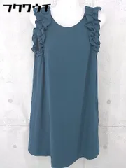 ◇ AG by aquagirl エージー バイ アクアガール フリル ノースリーブ ミニ ワンピース サイズM ブルー レディース 【中古】 【1104200002457】のサムネイル