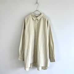 美品 シップス MANTECOシャツ ビスコース ワッシャー加工 ロング丈