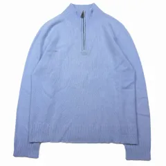 HERMES エルメス カシミヤ ハーフジップ ニット セーター プルオーバートップス ラベンダー サイズS メンズ 【中古】