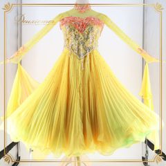 美品 社交ダンス衣装】ライトグリーン ワンピース ドレス レース