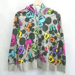 ◇ ⊇ Tokyo Disney Resort 東京ディズニーリゾート マルチカラー 長袖 パーカー サイズS グレー レディース E  【1501160049018】