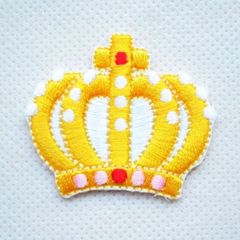 ワッペン 王冠 クラウン RG351-25043 ワッペン アイロン ブランド 通販 アップリケ ブレザー シャツ エンブレム アルファベット イニシャル ミリタリー 入園 名前 キャラクター