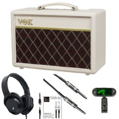 VOX  小型 ギターアンプ Pathfinder 10 Cream Brown PF-10 CB《限定品》+ ヘッドホン KHP-001 + ELISE  tuTune クリップ式 チューナー + シールド5m セット