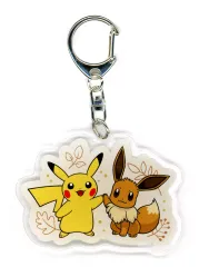 【中古】キーホルダー ピカチュウ＆イーブイ ポケモンオリジナルアクリルキーホルダー 「ポケットモンスター×PRONTO」 対象フード注文特典