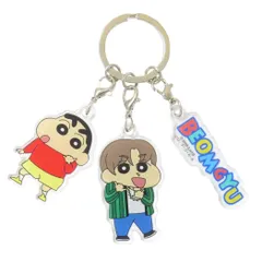 【メール便】TOMORROW X TOGETHER クレヨンしんちゃん キーホルダー 3連アクリルキーホルダー BEOMGYU ハセ プロ TXT K-POP アーティスト キャラクター グッズ 