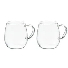 【特価商品】耐熱ガラス 電子レンジ・食洗器OK 日本製 グラス ティー コーヒー 360ml RDM-1824 2個セット ラウンドマグ HARIO(ハリオ)