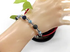 天然石 ラリマー(ペクトライト)ブレスレット 内周16.6cm 　　250720279
