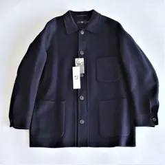 新品未使用 2021AW ユニクロ+J ウールブレンドオーバーサイズシャツジャケット ネービー Jil Sander ジルサンダー Lサイズ