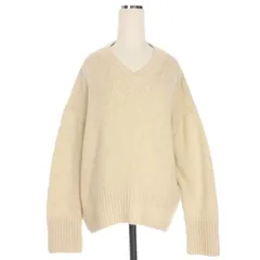 ギャルリーヴィー GALERIE VIE トゥモローランド ファインウール Vネックプルオーバーニット セーター 長袖 Ｓ ライトベージュ 23-02-14-02110
