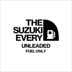 ブラック ） 給油口 ステッカー 車 THE SUZUKI EVERY WAGON おしゃれ スズキ エブリイ ワゴン カスタム custom 鈴木 スズキ カッティングステッカー 防水 シール カーステッカー 車用 シンプル かっこいい きりもじmarket