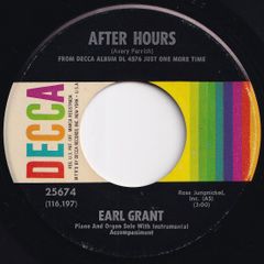 Earl Grant After Hours / Stand By Me Decca US 25674 211810 JAZZ ジャズ レコード 7インチ 45