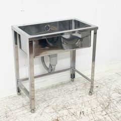 未使用B品 1槽シンク W750×D450×H800 流し台 ステンレスシンク 業務用シンク 厨房 バックガードなし