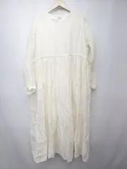 ◇ Kastane カスタネ 長袖 ロング丈 ワンピース サイズF アイボリー系 レディース P  【1406240012879】