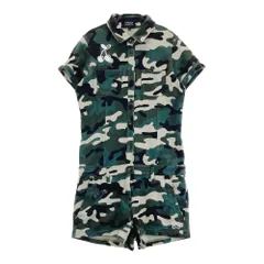 サイズ：0 PEARLY GATES パーリーゲイツ  半袖オールインワン カモフラ柄 カーキ系 [240101482715] ゴルフウェア レディース ストスト