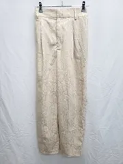 ◇ earth music&ecology アース ミュージック＆エコロジー ジャガード テーパード パンツ サイズF ベージュ系 レディース P  【1407100011704】