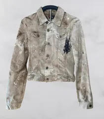DIESEL デニムジャケット ペイント加工 ショート丈