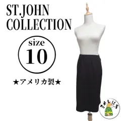 ST.JOHN ​セント・ジョン【XL】ニットスカート 大きい ダークブラウン