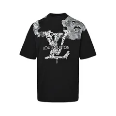 【今日特価】Louis Vuitton 水墨暈染レタープリント T シャツ