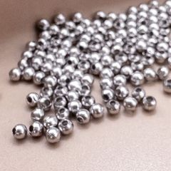 ＊約500個＊ ステンレスビーズ 2mm メタルビーズ スペーサービーズ ラウンド 中空 bz290