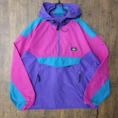 90s Vintage US古着☆Woolrich ウールリッチ ナイロンパーカー アノラック プルオーバー SIZE L マルチカラー 90's 90年代