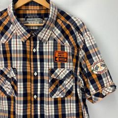 PAPERDENIM チェックシャツ　半袖　パッチ　サイズXXL　06082405　11