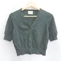 ◇ ⊂Φ UNITED ARROWS ユナイテッドアローズ 半袖 カーディガン サイズ表記なし ブラック レディース E  【1501160049025】