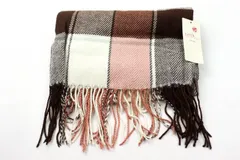 アースミュージックアンドエコロジー マフラー ストール 未使用 ブランド レディース ブラウン/ピンク earth music&ecology