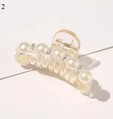 [新品]人気！バンズクリップ★パール★ヘアアクセサリ★バレッタ★韓国★スモール★