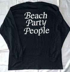 ロンT ロングスリーブ　beach ビーチ　ユニセックス　ブラック✖︎ホワイト