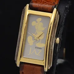 稼働 ディズニー QZ ミッキーマウス キャラクター文字盤 スクエア ゴールド メンズ/レディース腕時計 2000000 NSK OMI