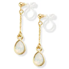 日本製 推しカラー イヤリング ノンホールピアス ピアス カラードロップ スワロフスキー [R-days代官山]