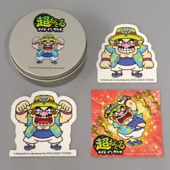 【中古】グッズセット ワリオ ブリキ缶+ステッカー3枚セット 「Switchソフト 超おどる メイド イン ワリオ」 WonderGOO購入特典